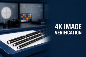 Endoscope insertion tubes at a 4K image verification workstation