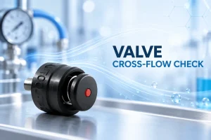 Endoscope air water suction valve prepared for cross-flow testing